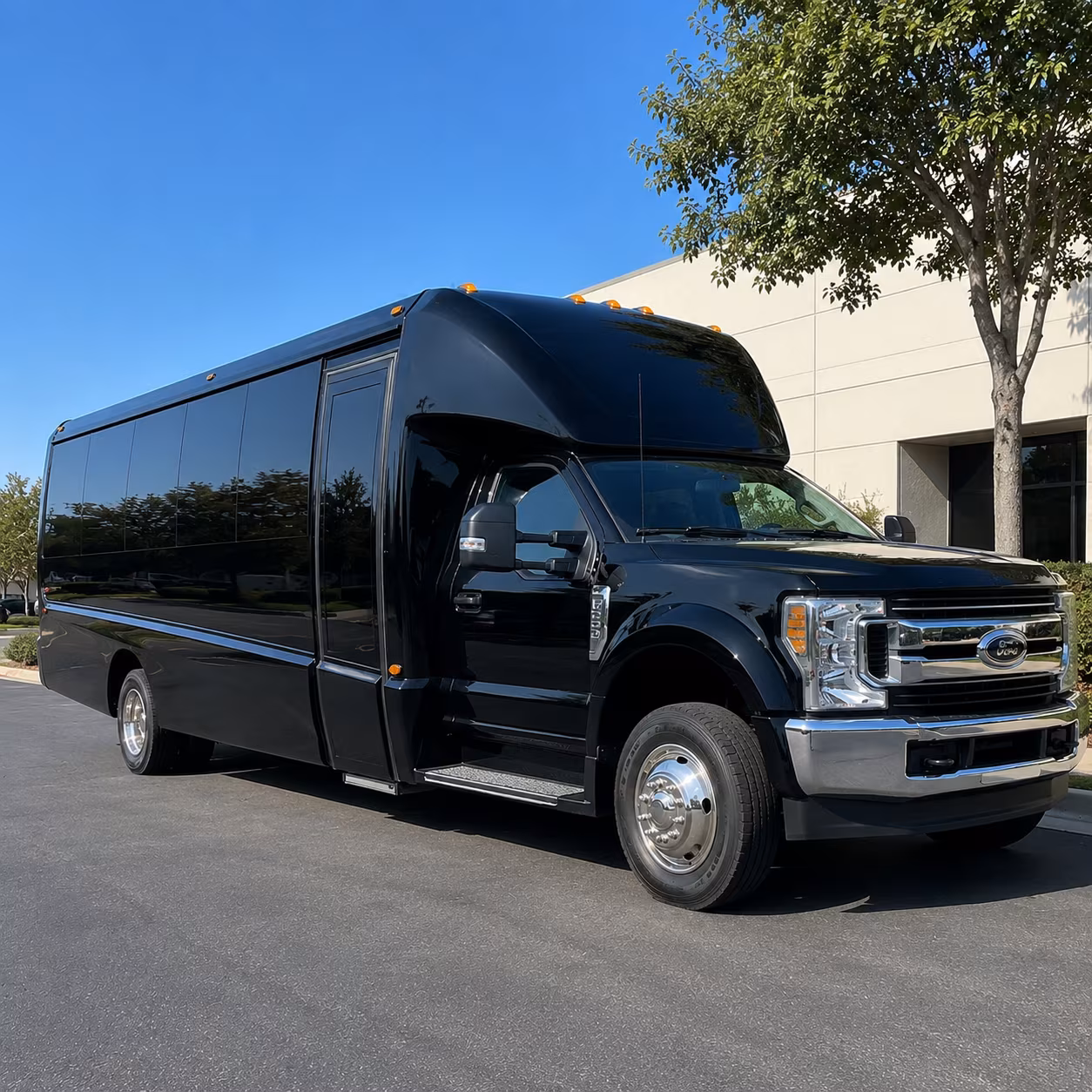 Austin Airport Shuttle & Transportation party bus exterior