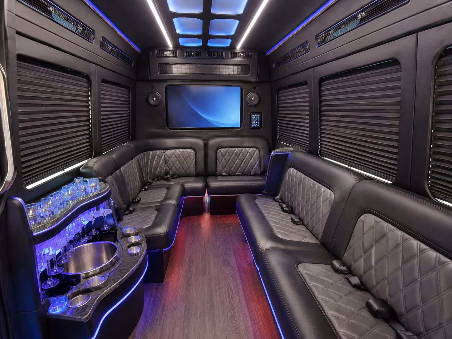 Austin Airport Shuttle & Transportation party bus exterior