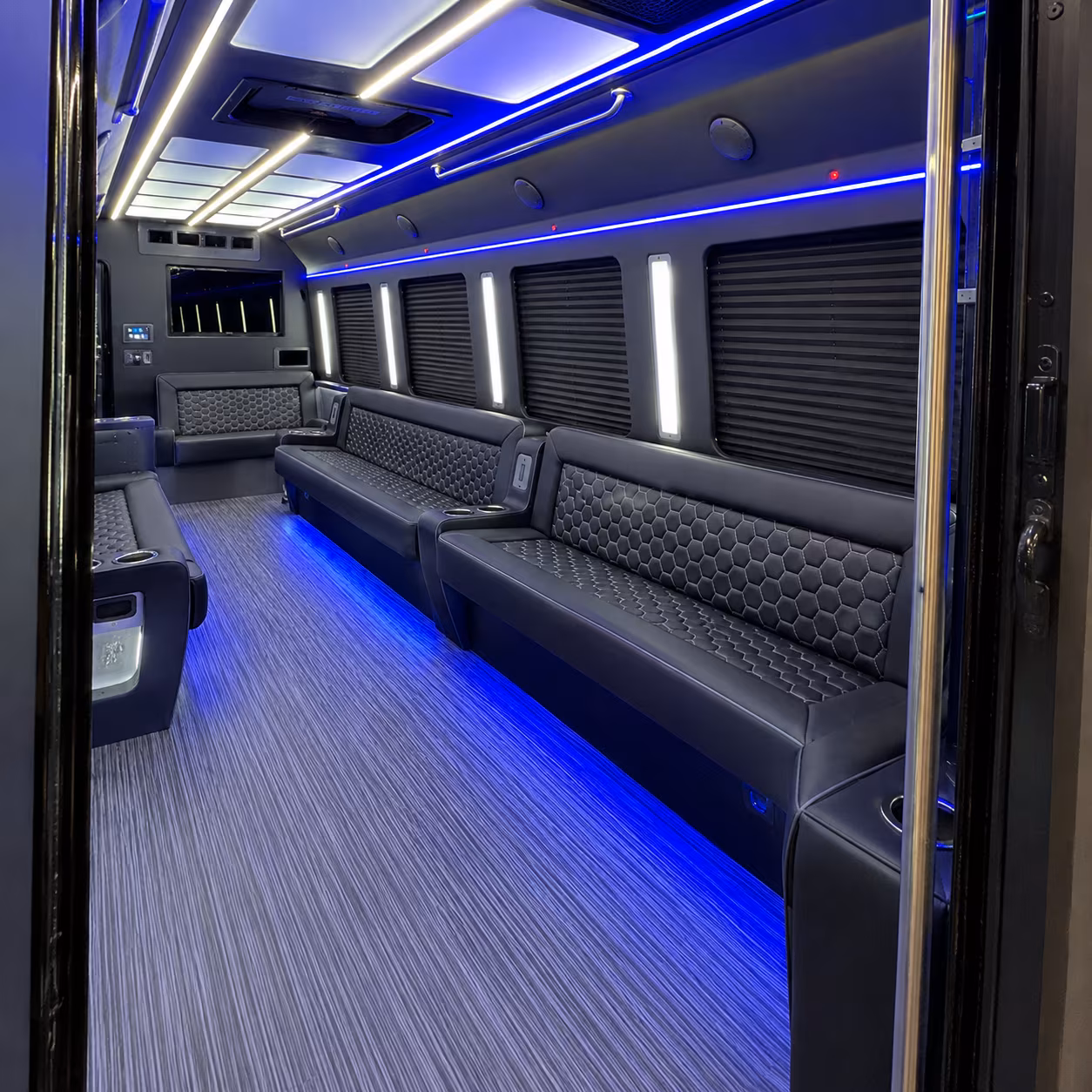 Austin Birthday, Sweet 16, & Quinceañera Transportation party bus exterior