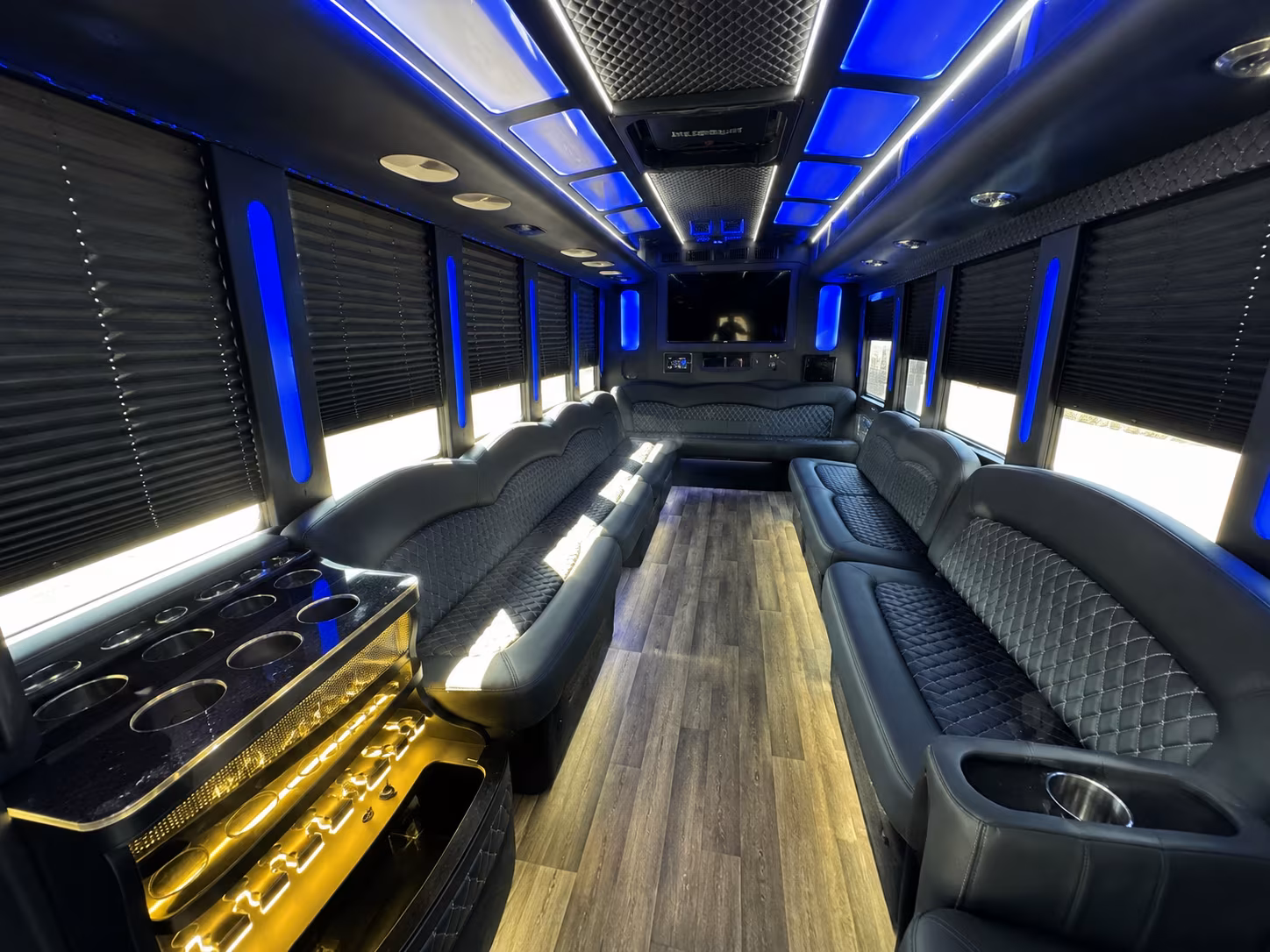 Austin Private Event Transportation party bus exterior