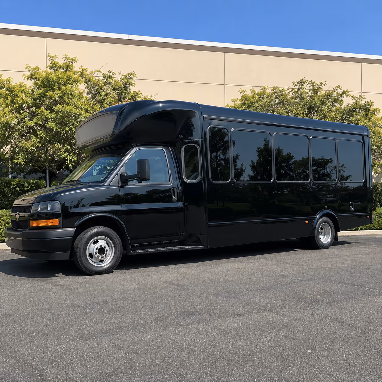 Austin Prom & Homecoming Transportation party bus exterior