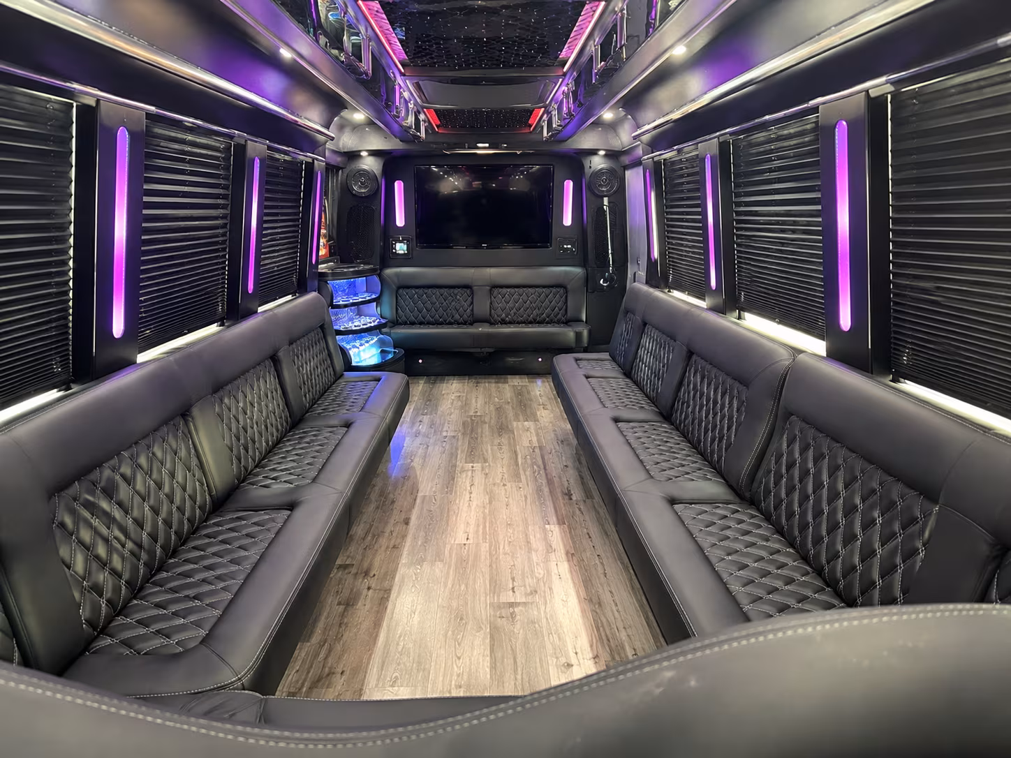 Austin Prom & Homecoming Transportation party bus exterior