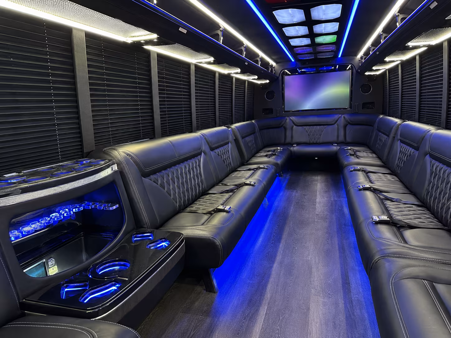 Austin Prom & Homecoming Transportation party bus exterior