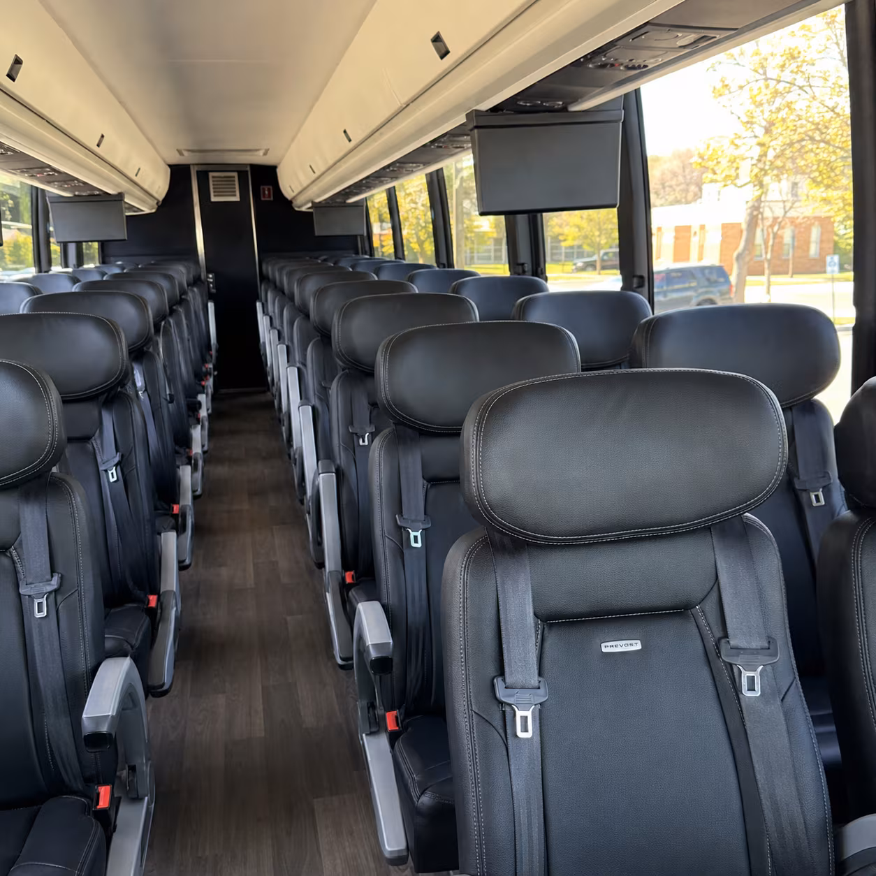 Austin School Event Transportation party bus exterior