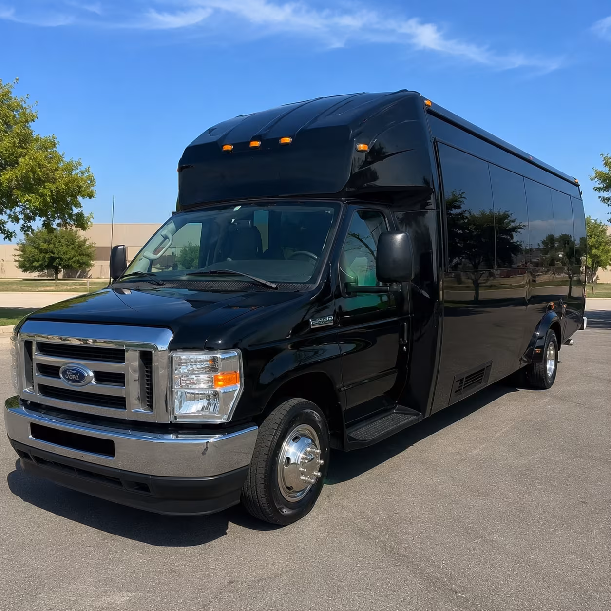 Austin Sporting Event Transportation party bus exterior