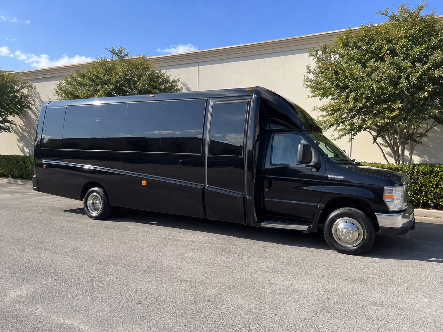 Austin Sporting Event Transportation party bus exterior
