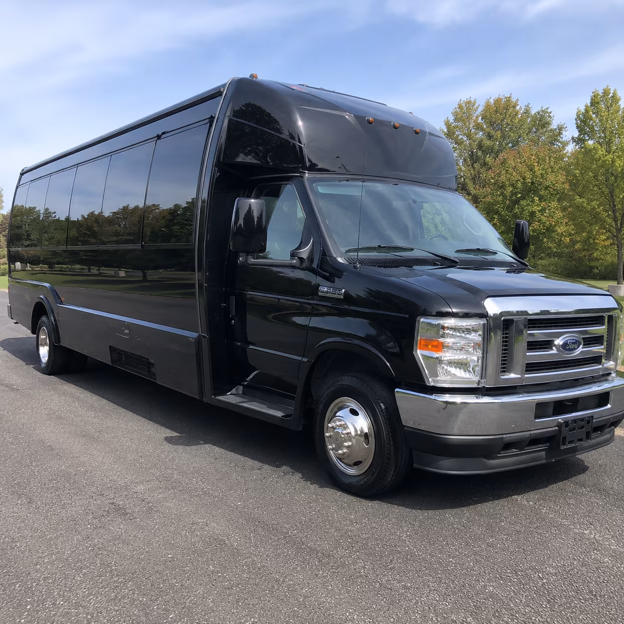 Austin Wedding Transportation party bus exterior