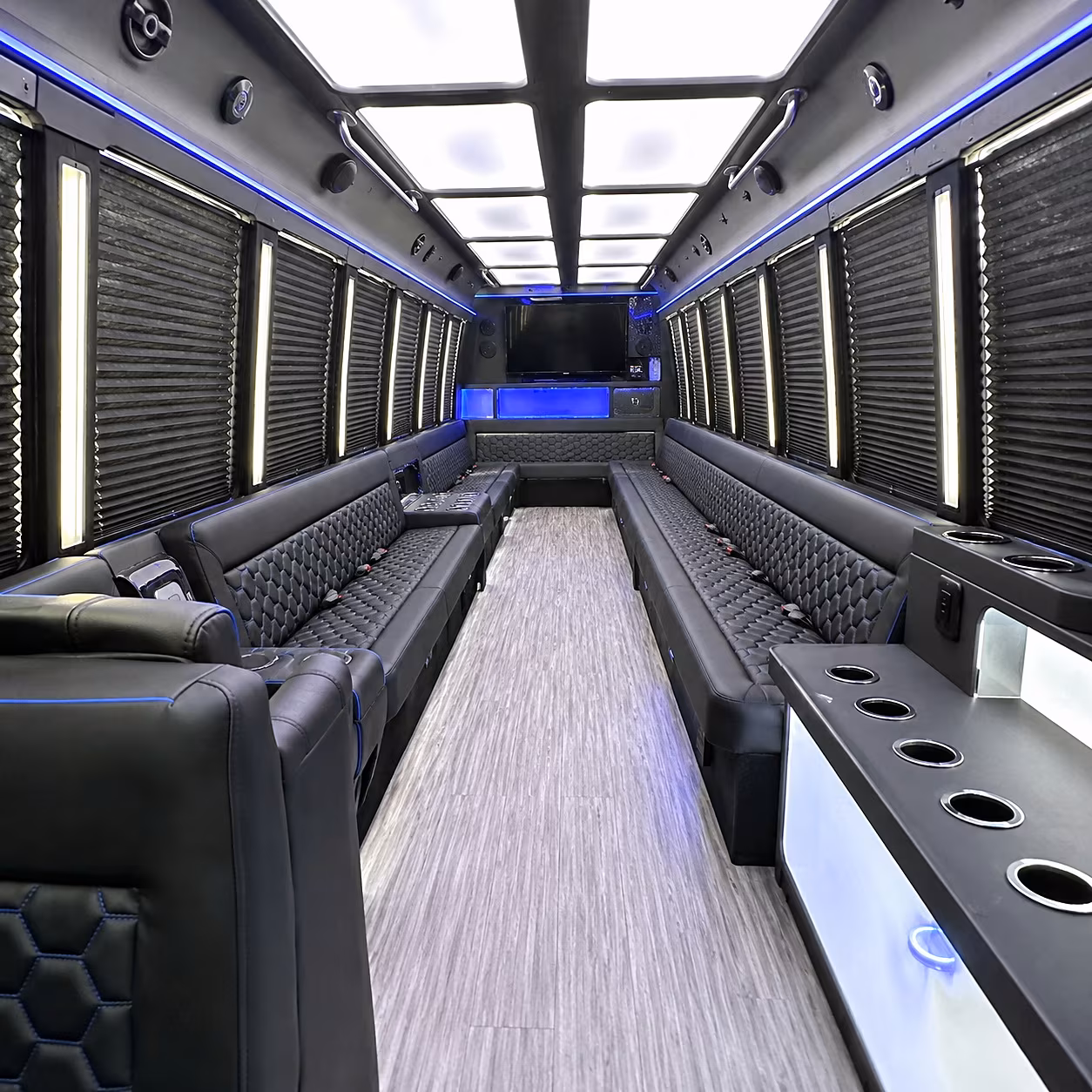 Austin Winery Tour & Pub Crawl Transportation party bus interior