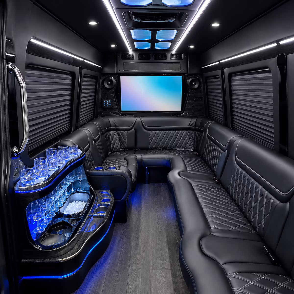 Austin Winery Tour & Pub Crawl Transportation onboard seating