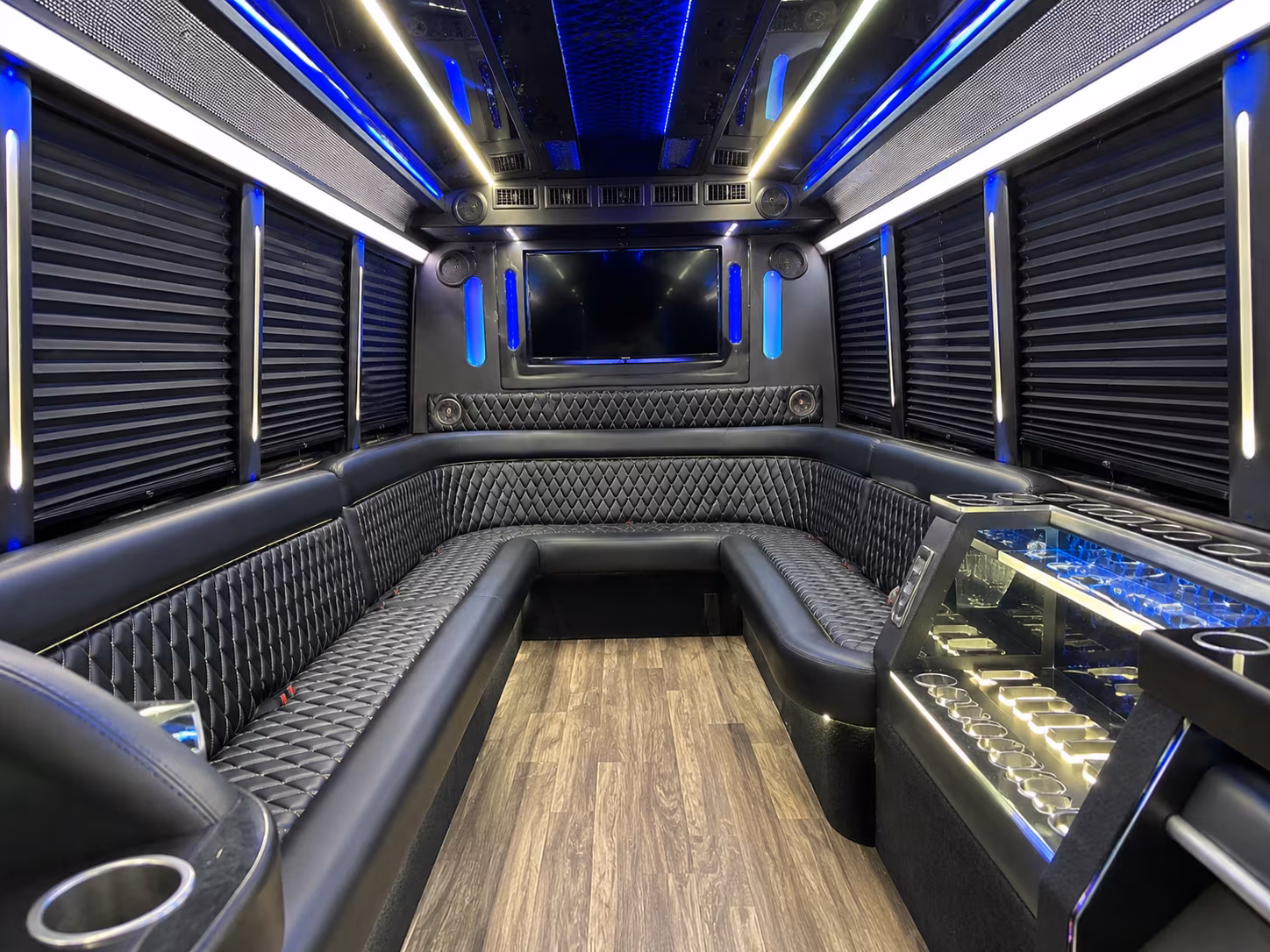Austin Winery Tour & Pub Crawl Transportation party bus interior