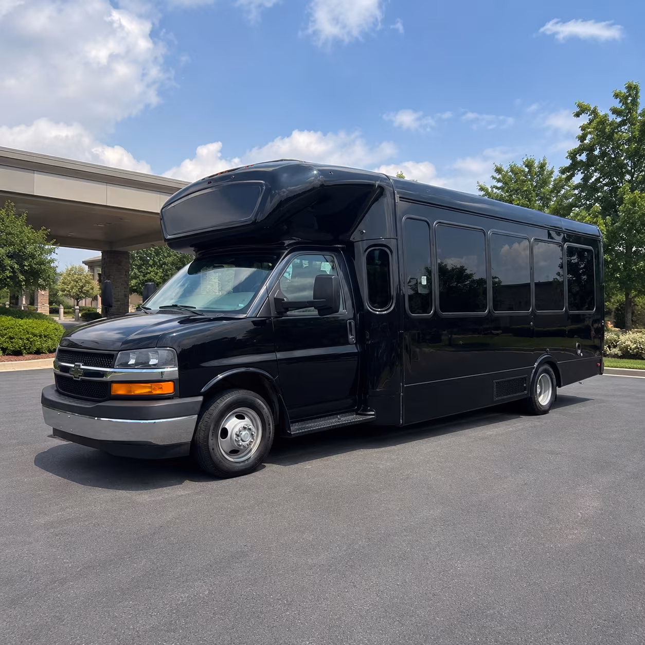 Interior of a party bus rental serving Austin